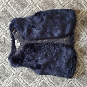 Crewcuts faux fur vest, size S